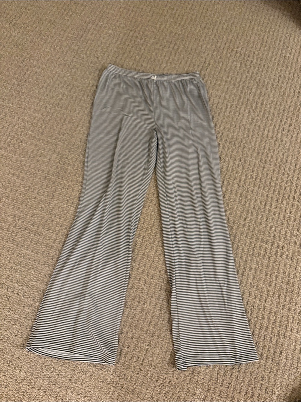 Women’s Black & White Striped Lounge Pajama Pants